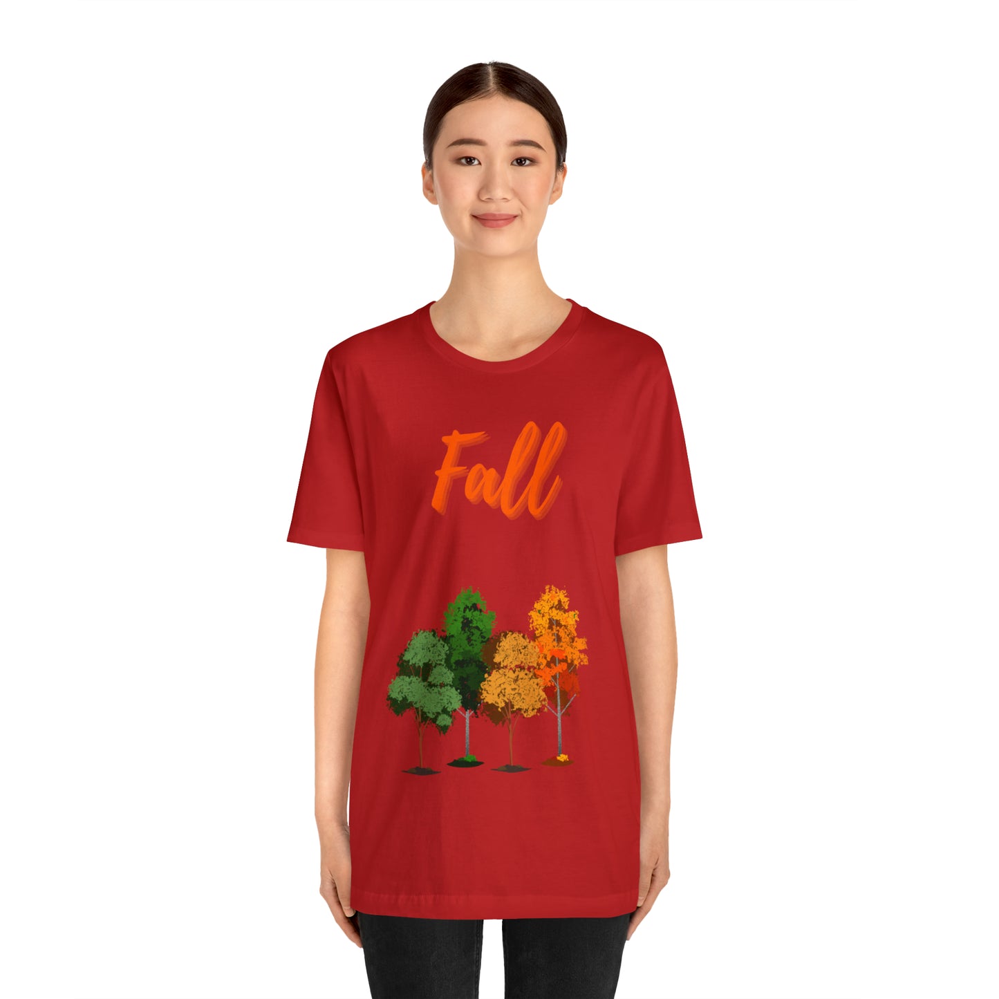 Fall Trees Unisex Jersey Short Sleeve Tee