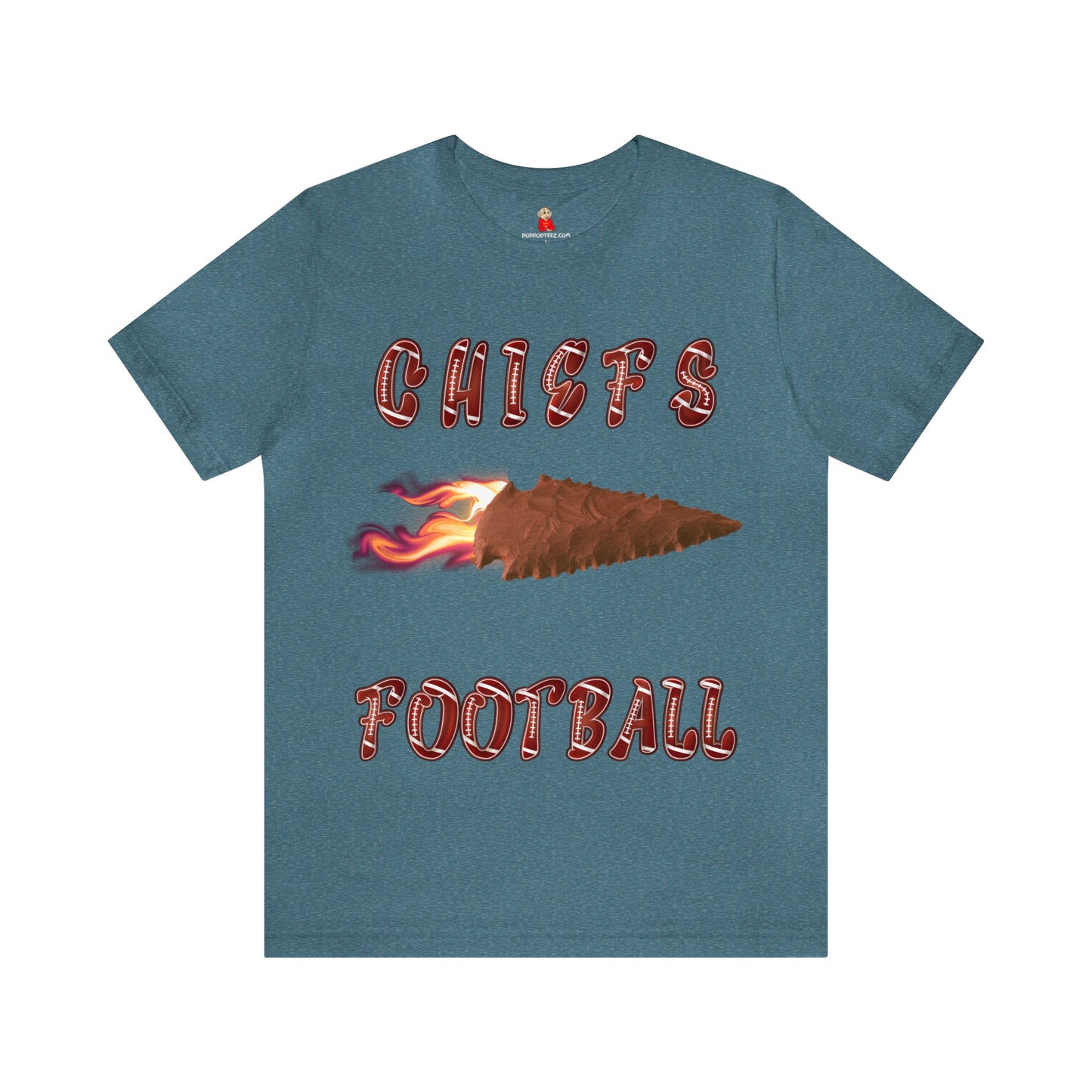 Chiefs Football FlameUnisex Jersey Short Sleeve Tee