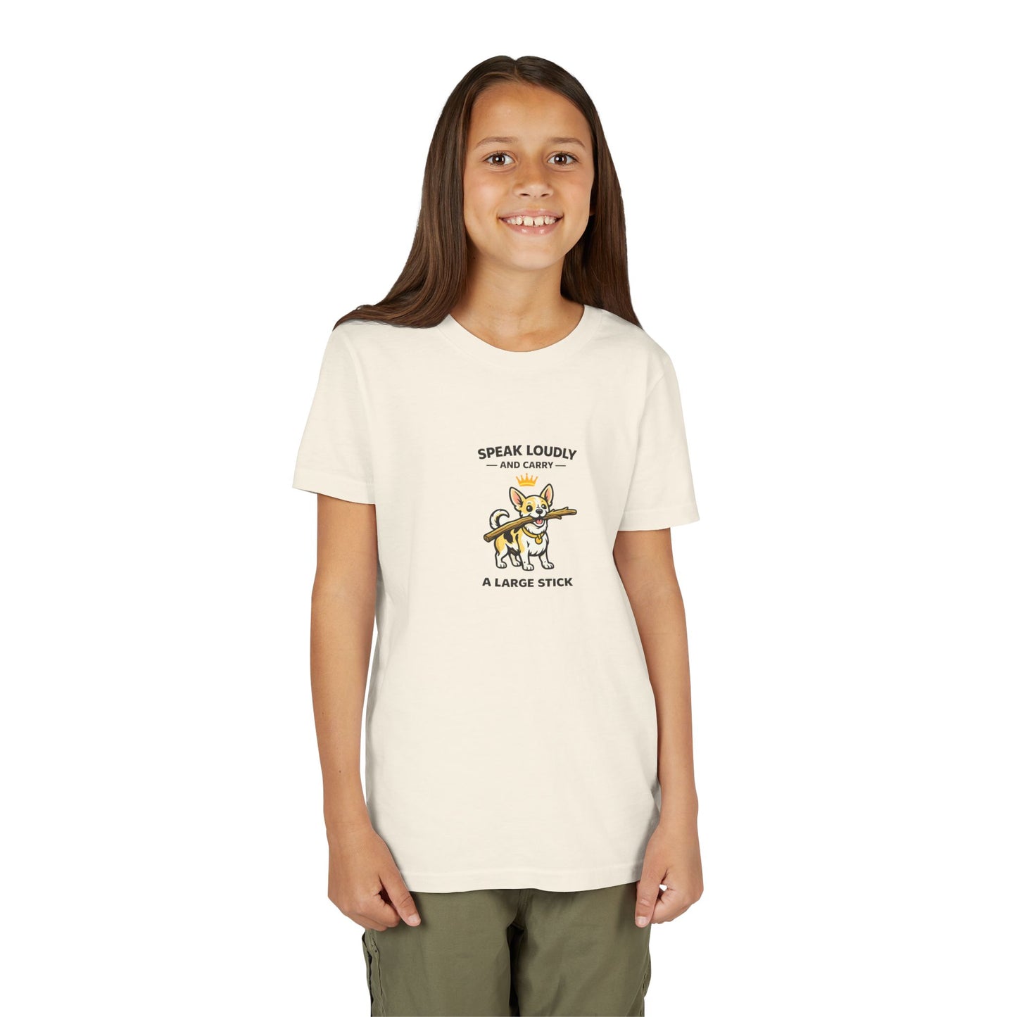 Talk Loudly And Carry A Large Stick -- Youth Dog Lover Tee