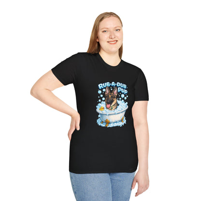 Rub-A-Dub Pup – Personalized Dog Spa T-Shirt – Paw Spa Days Remembered