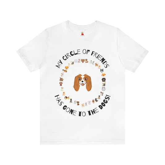 PopPop Original Design Barney’s Circle Of Friends Has Gone To The DOGS! Unisex Jersey Short Sleeve Tee