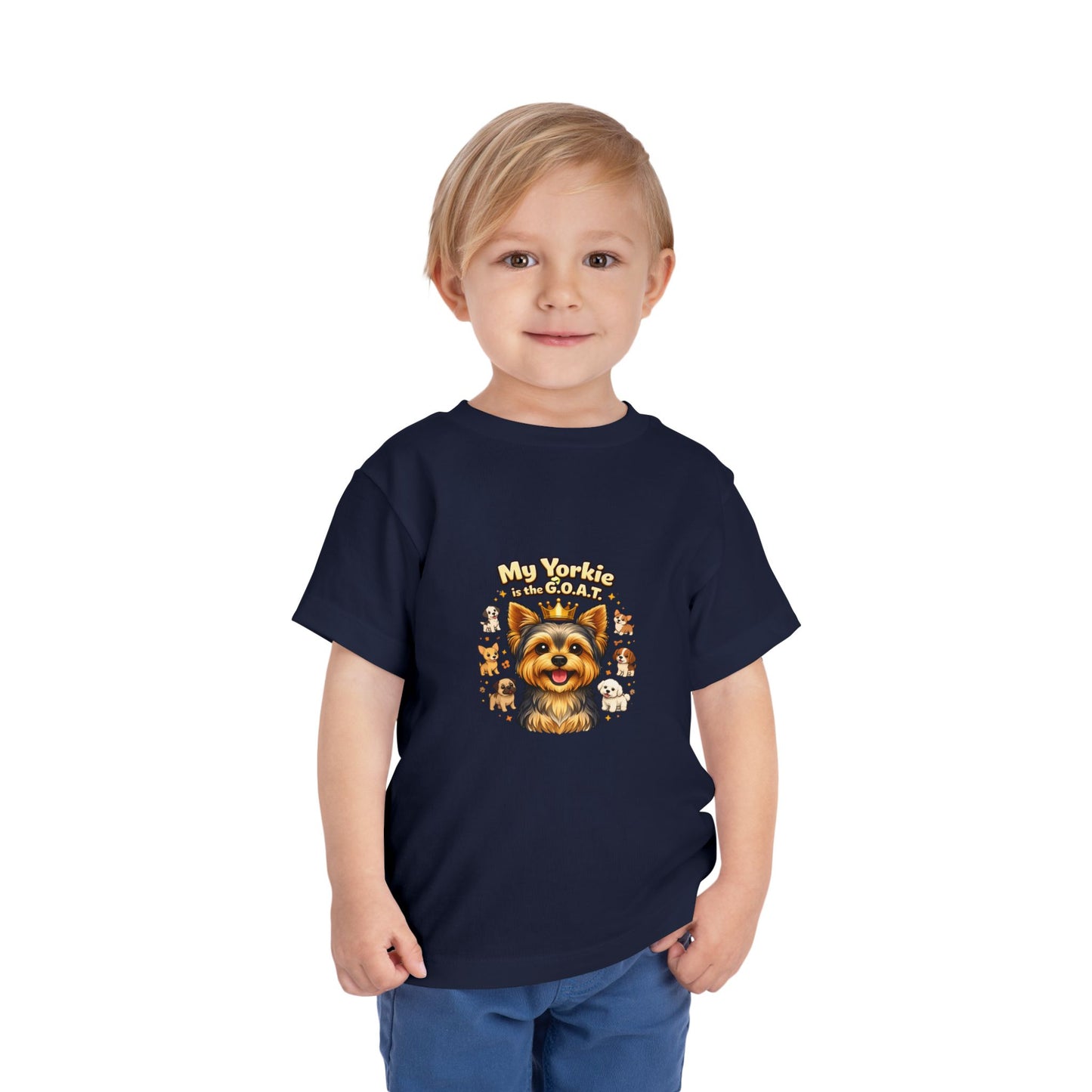 Let your toddler show their pride -- "My Yorkie is the G.O.A.T." – Toddler T-Shirt