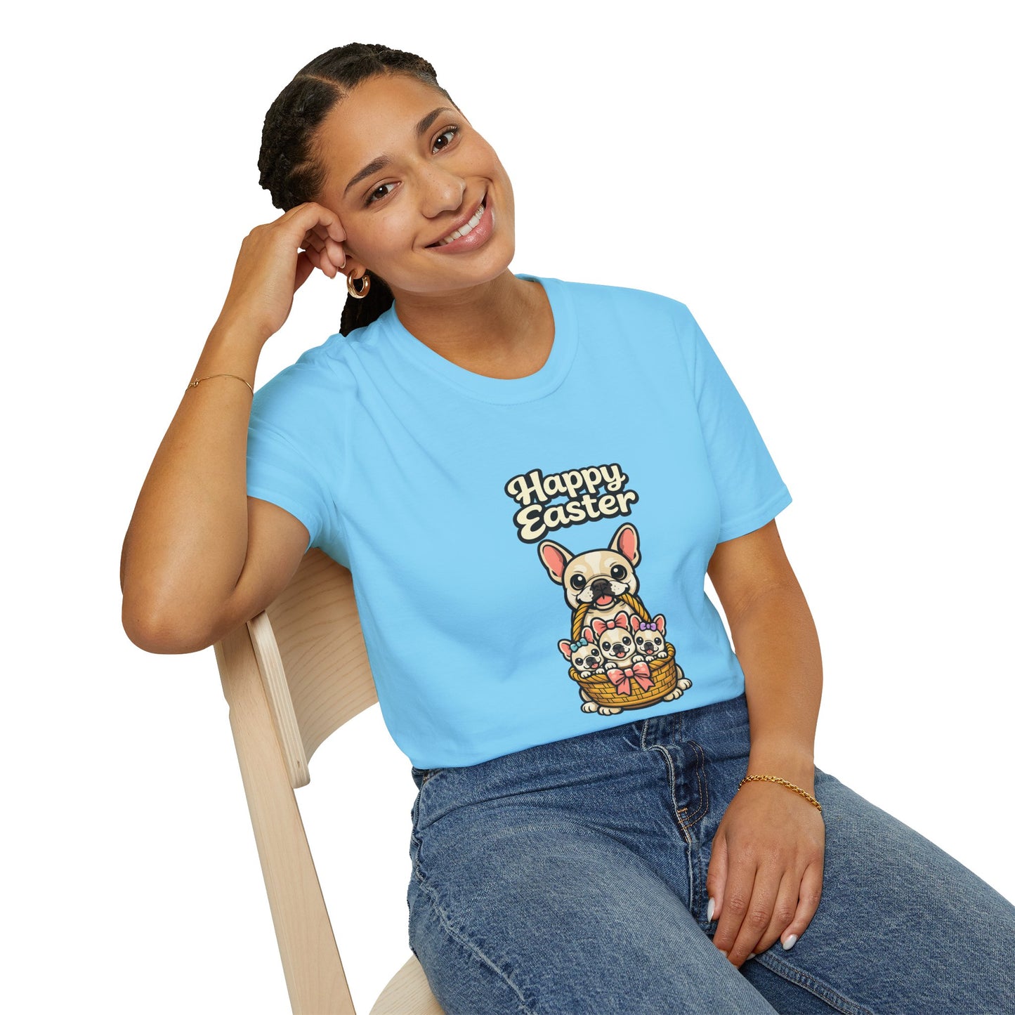 French Bulldog Family "Happy Easter"