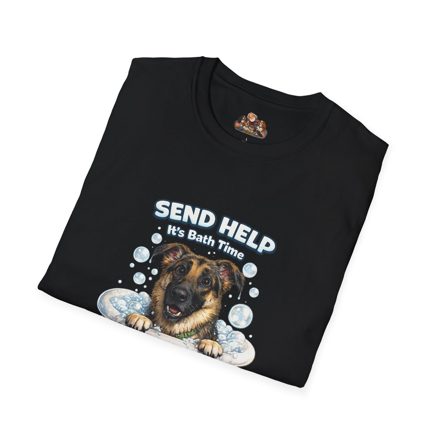 Send Help It's Bath Time – Personalized Dog Spa T-Shirt – Paw Spa Days Remembered