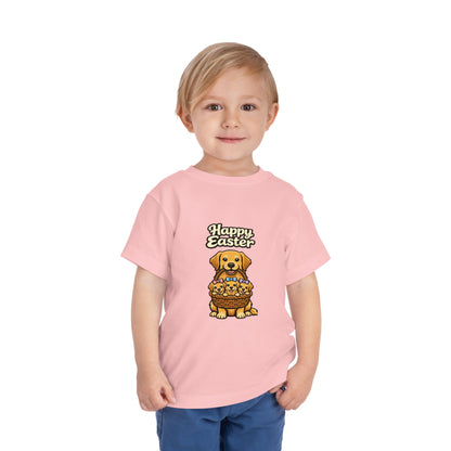 Yellow Labrador Retriever Family Happy Easter -- Toddler Dog Lover Tee