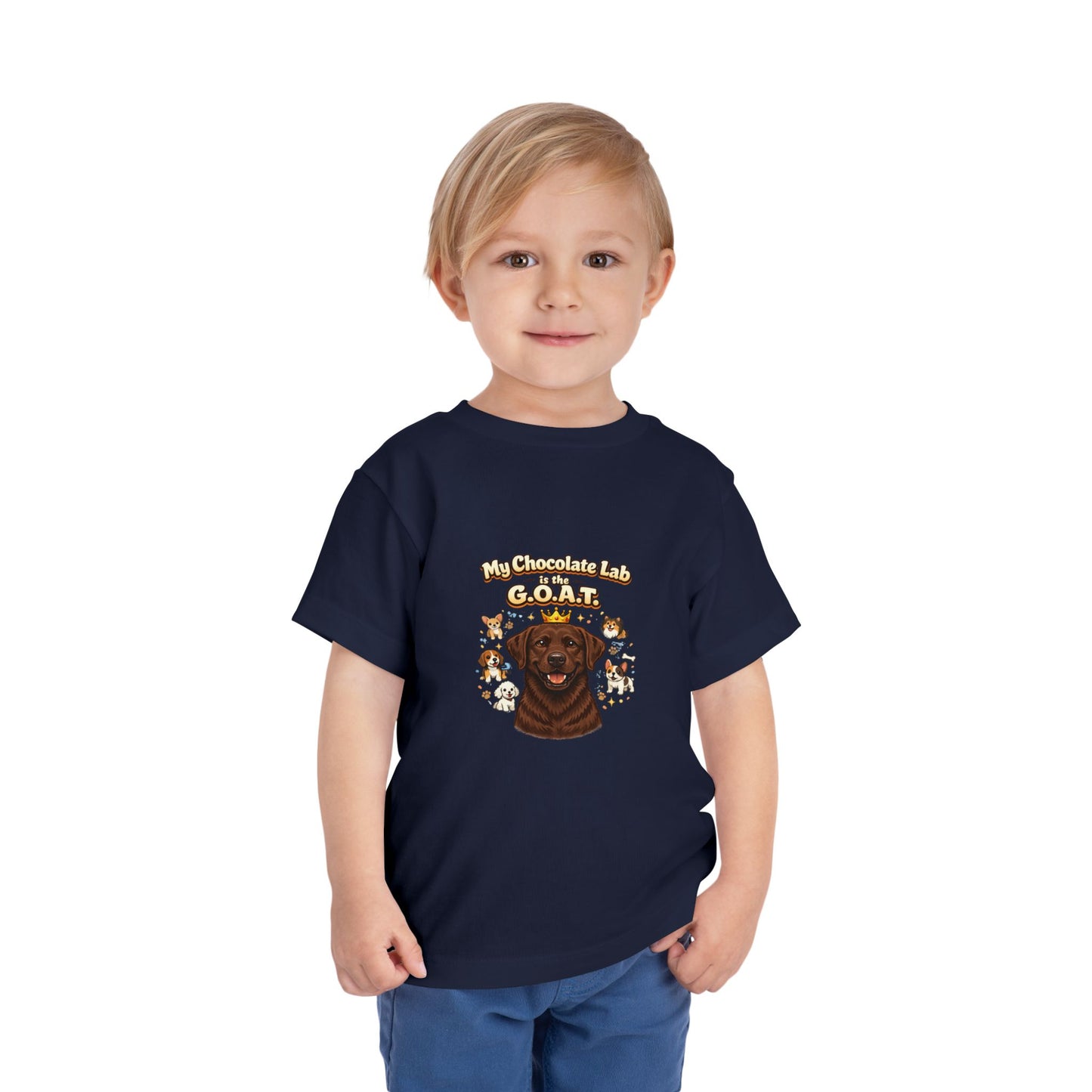 Let your toddler show their pride -- "My Choclolate Lab is the G.O.A.T." – Toddler T-Shirt