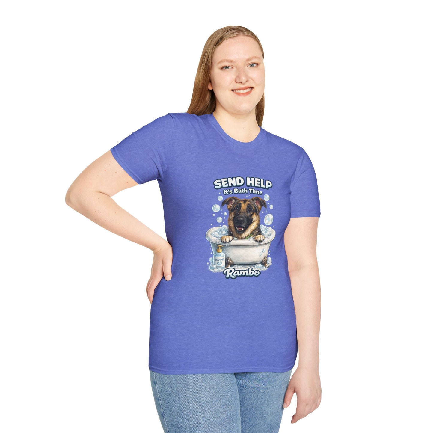 Send Help It's Bath Time – Personalized Dog Spa T-Shirt – Paw Spa Days Remembered