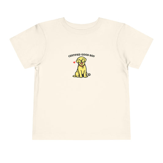 Certified Good Boy-- Toddler Dog Lover Tee