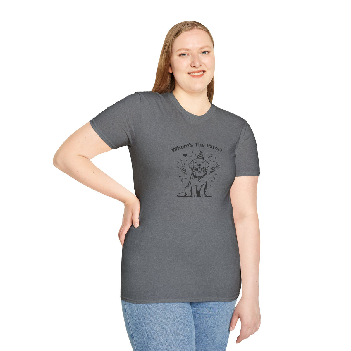 Where's The Party?  —  Black And White Minimalist Family Collection For Adult Dog Lovers