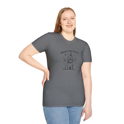 Where's The Party?  —  Black And White Minimalist Family Collection For Adult Dog Lovers
