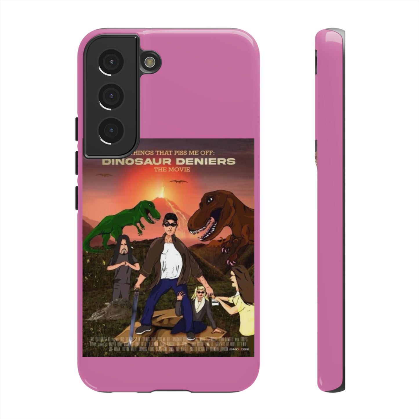 Dinosaur Deniers: The Movie Tough Phone Case (light pink)