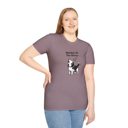 Member Of The Chorus  —  Black And White Minimalist Family Collection For Adult Dog Lovers