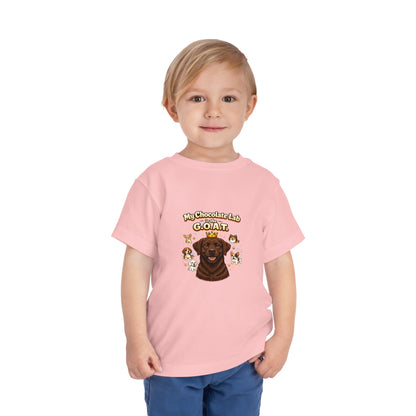 Let your toddler show their pride -- "My Choclolate Lab is the G.O.A.T." – Toddler T-Shirt