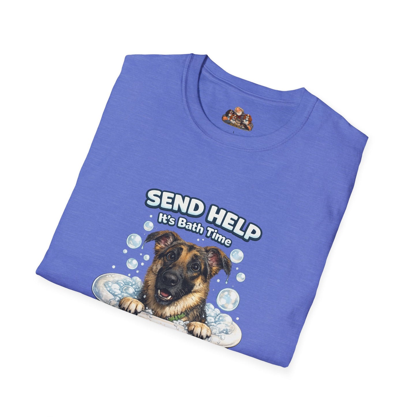 Send Help It's Bath Time – Personalized Dog Spa T-Shirt – Paw Spa Days Remembered