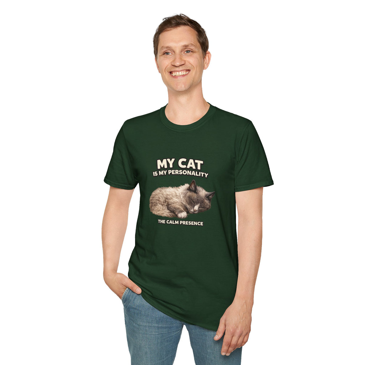 My Cat Is My Personality – "The Gentle Presence" – Personalized Custom Cat Shirt