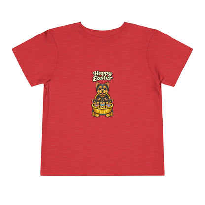 Yorkie Family Happy Easter -- Toddler Dog Lover Tee