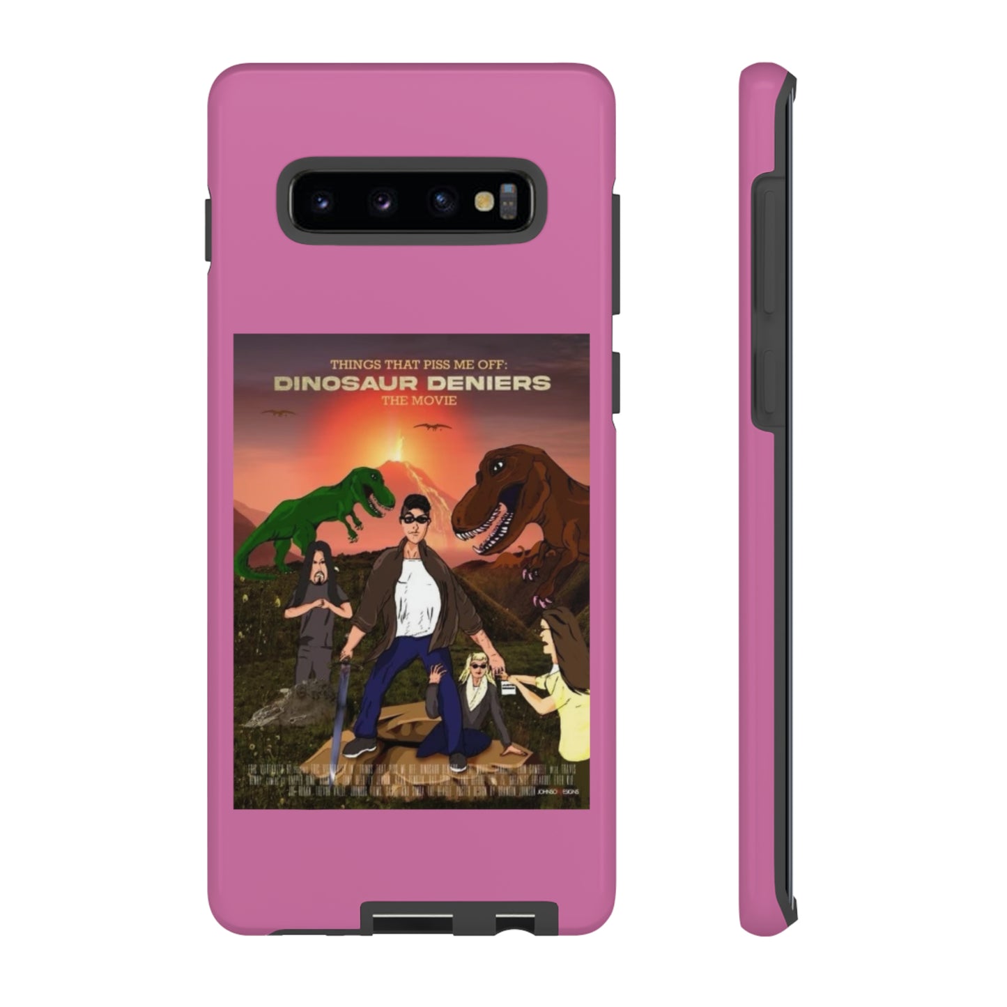 Dinosaur Deniers: The Movie Tough Phone Case (light pink)