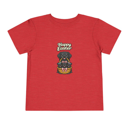 Black Labrador Retriever Family Happy Easter -- Toddler Dog Lover Tee