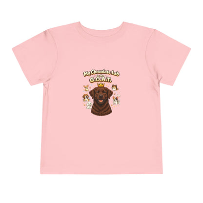 Let your toddler show their pride -- "My Choclolate Lab is the G.O.A.T." – Toddler T-Shirt