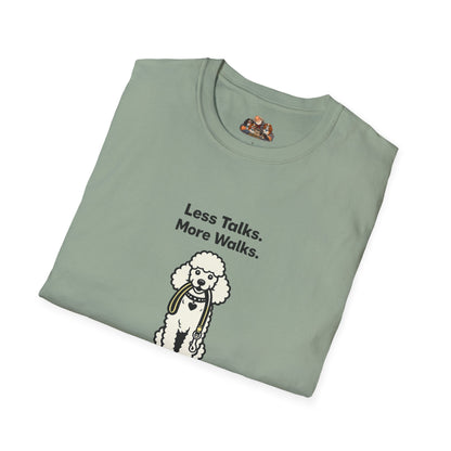 Poodle Less Talks. More Walks.  — Soft Color Minimalist Family Collection For Adult Dog Lovers