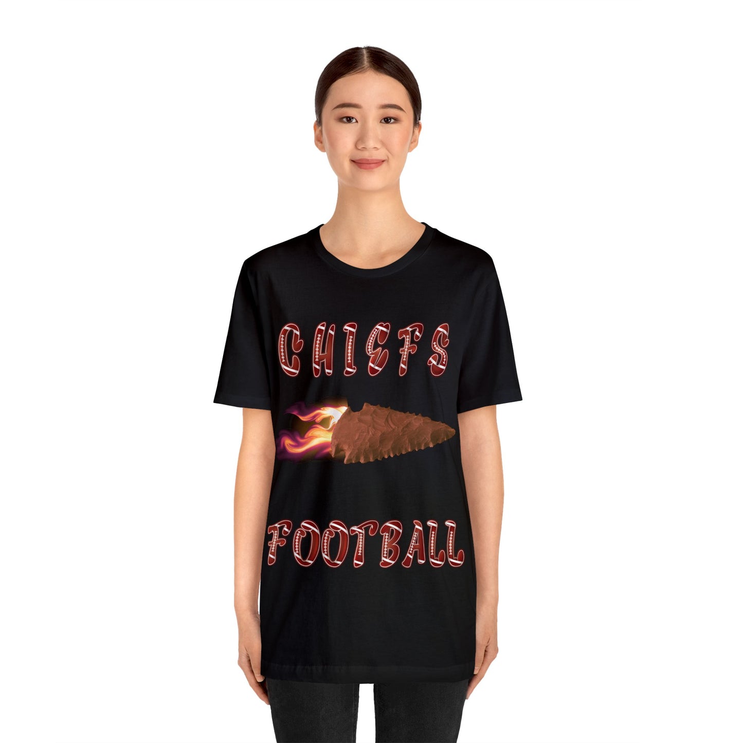 Chiefs Football FlameUnisex Jersey Short Sleeve Tee