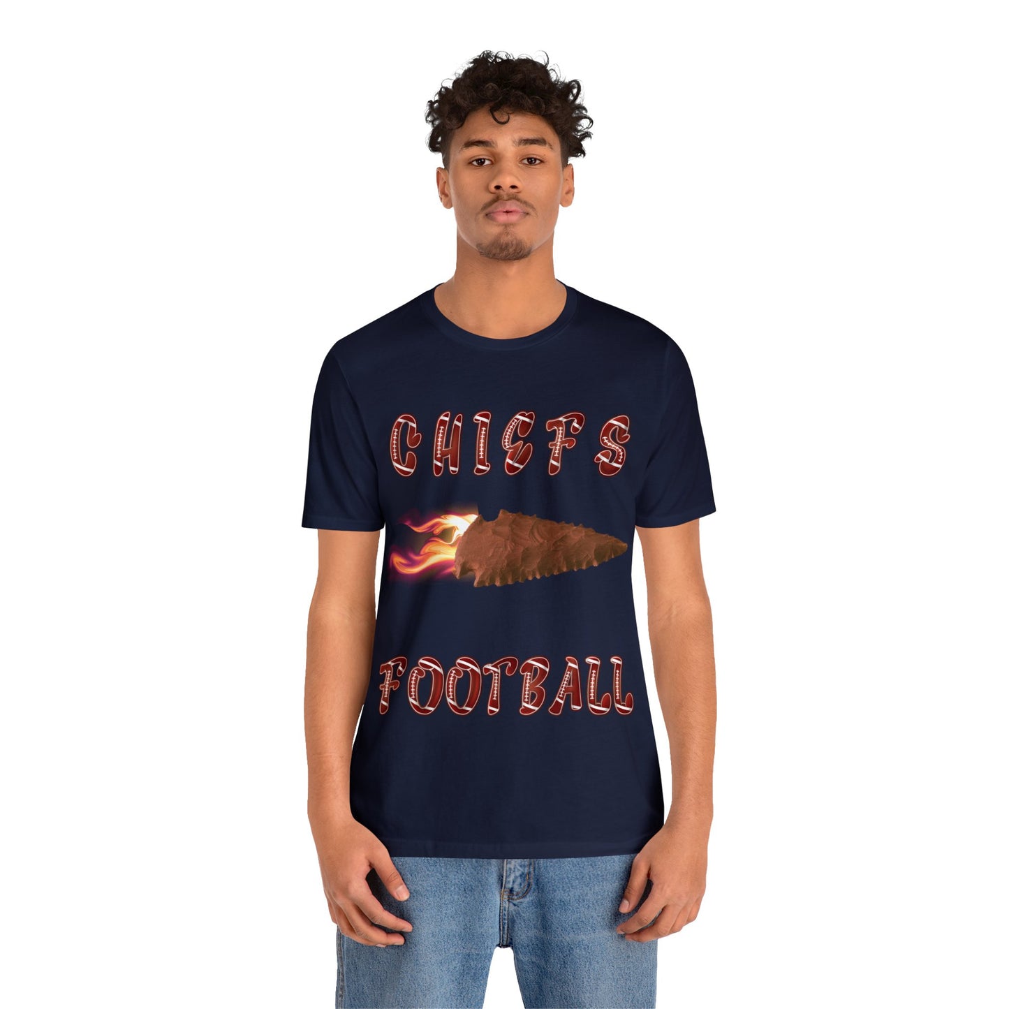 Chiefs Football FlameUnisex Jersey Short Sleeve Tee