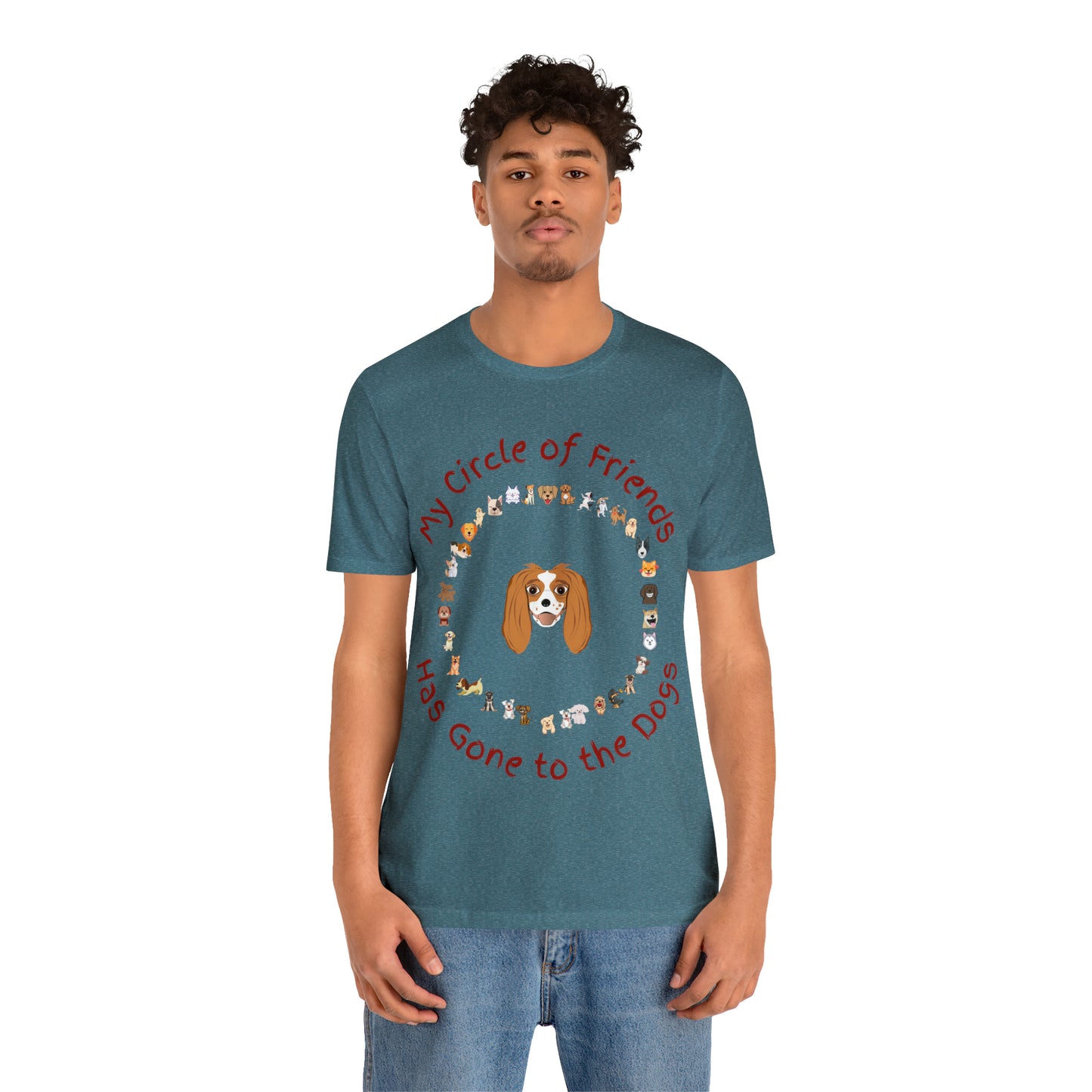 Barney’s Circle of Friends Has Gone to the Dogs! Unisex Jersey Short Sleeve Tee