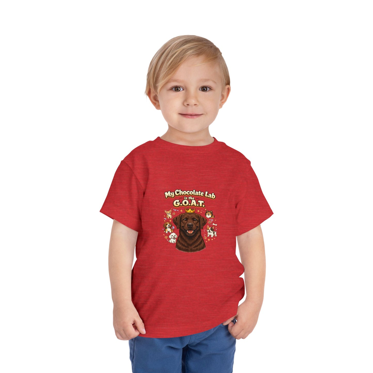 Let your toddler show their pride -- "My Choclolate Lab is the G.O.A.T." – Toddler T-Shirt