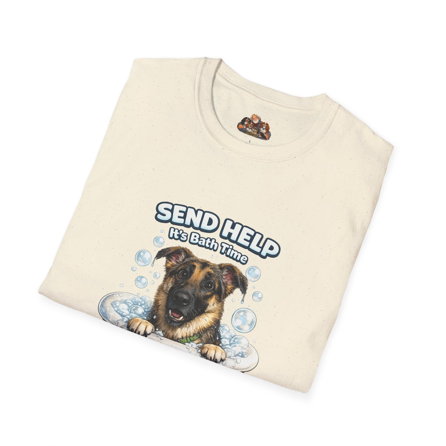 Send Help It's Bath Time – Personalized Dog Spa T-Shirt – Paw Spa Days Remembered