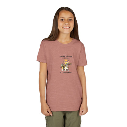 Talk Loudly And Carry A Large Stick -- Youth Dog Lover Tee