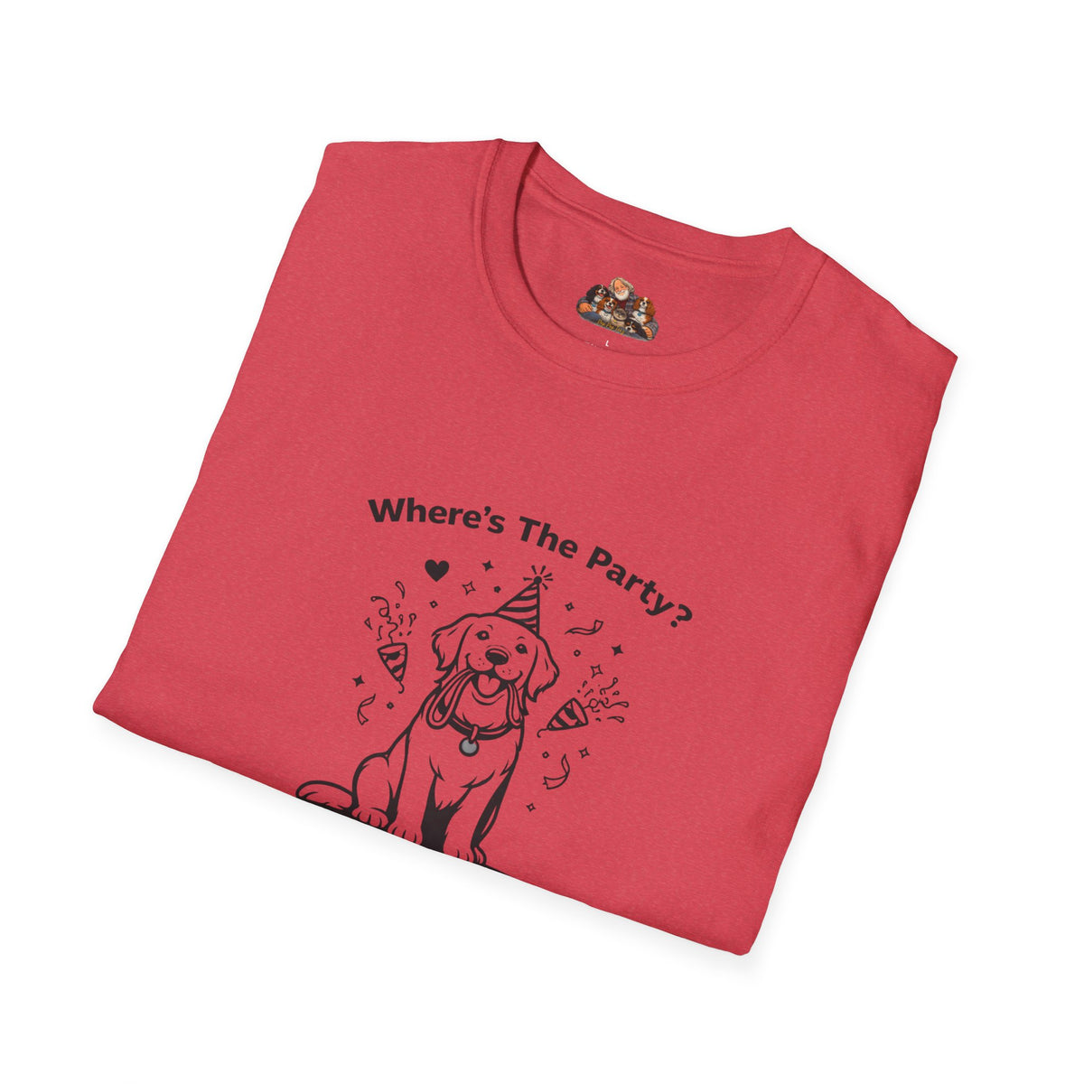 Where's The Party?  —  Black And White Minimalist Family Collection For Adult Dog Lovers