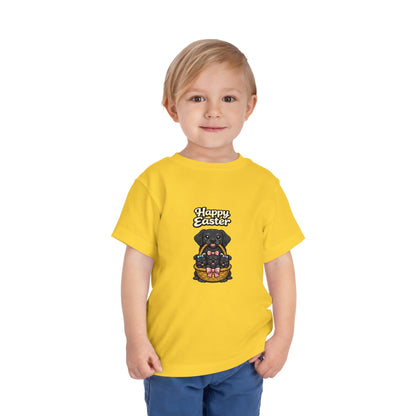Black Labrador Retriever Family Happy Easter -- Toddler Dog Lover Tee