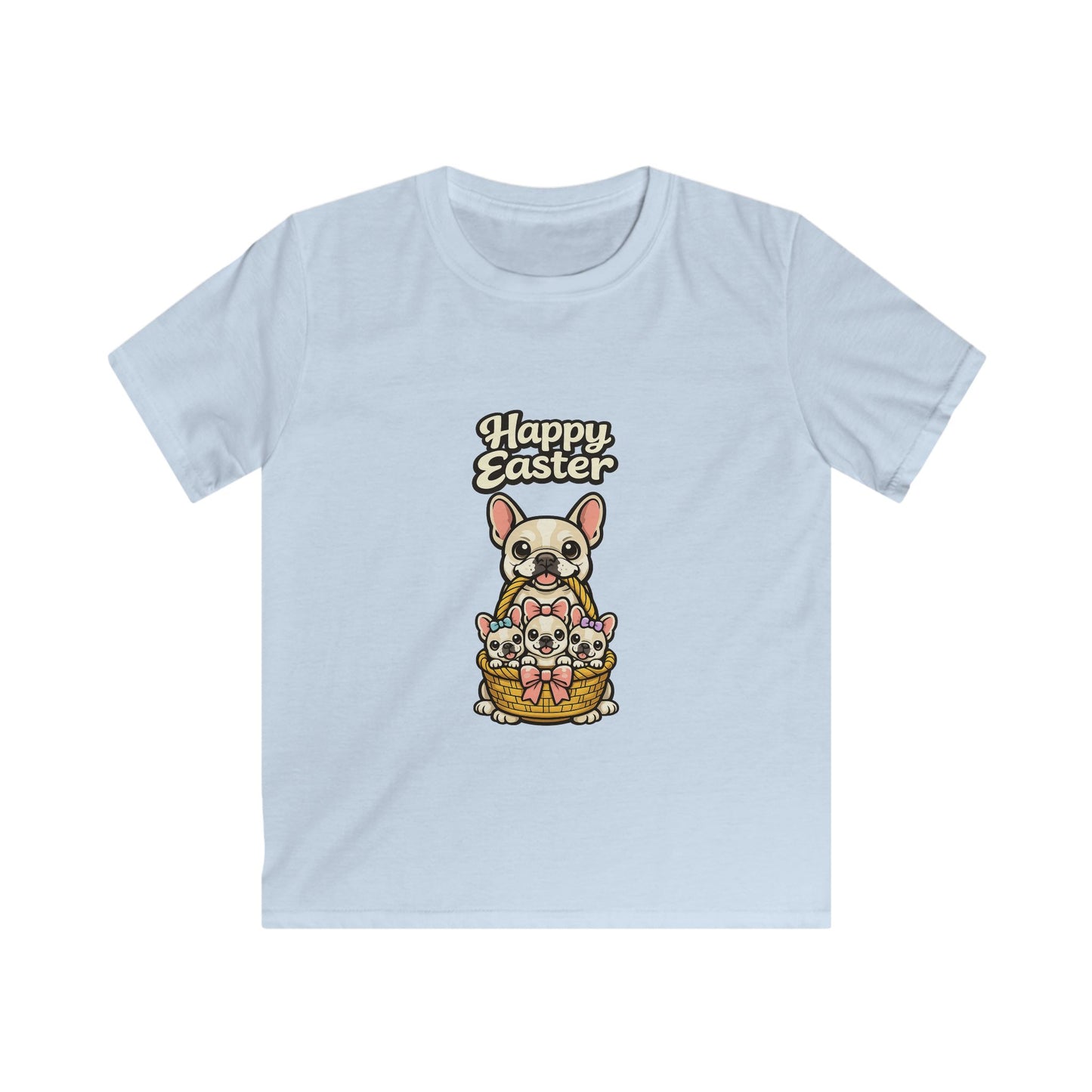 French Bulldog Family Happy Easter — Youth Dog Lover Tee