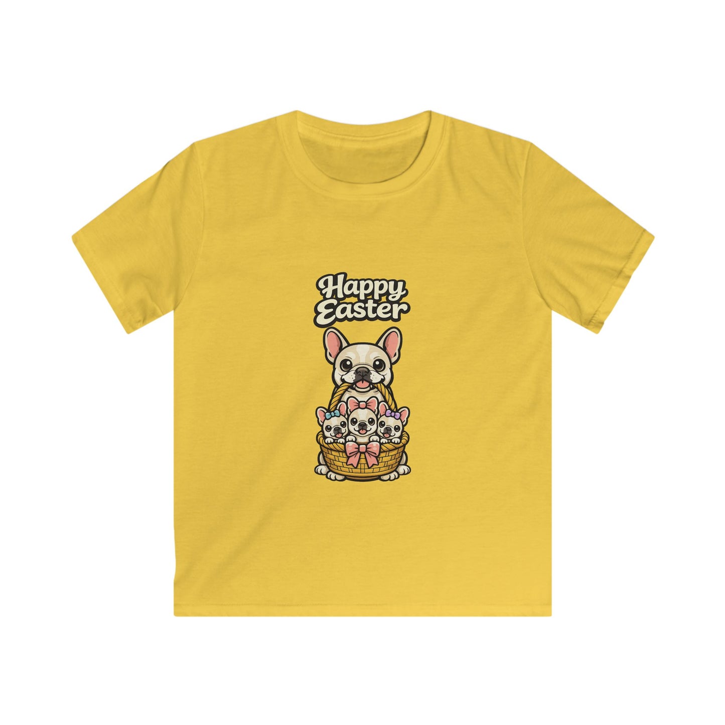 French Bulldog Family Happy Easter — Youth Dog Lover Tee