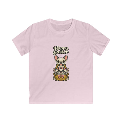 French Bulldog Family Happy Easter — Youth Dog Lover Tee