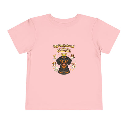 Let your toddler show their pride -- "My Dachshund is the G.O.A.T." – Toddler T-Shirt