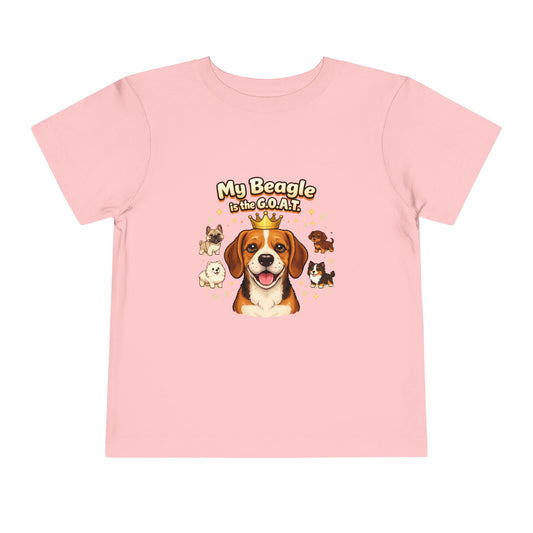 Let your toddler show their pride -- "My Beagle is the G.O.A.T." – Toddler T-Shirt