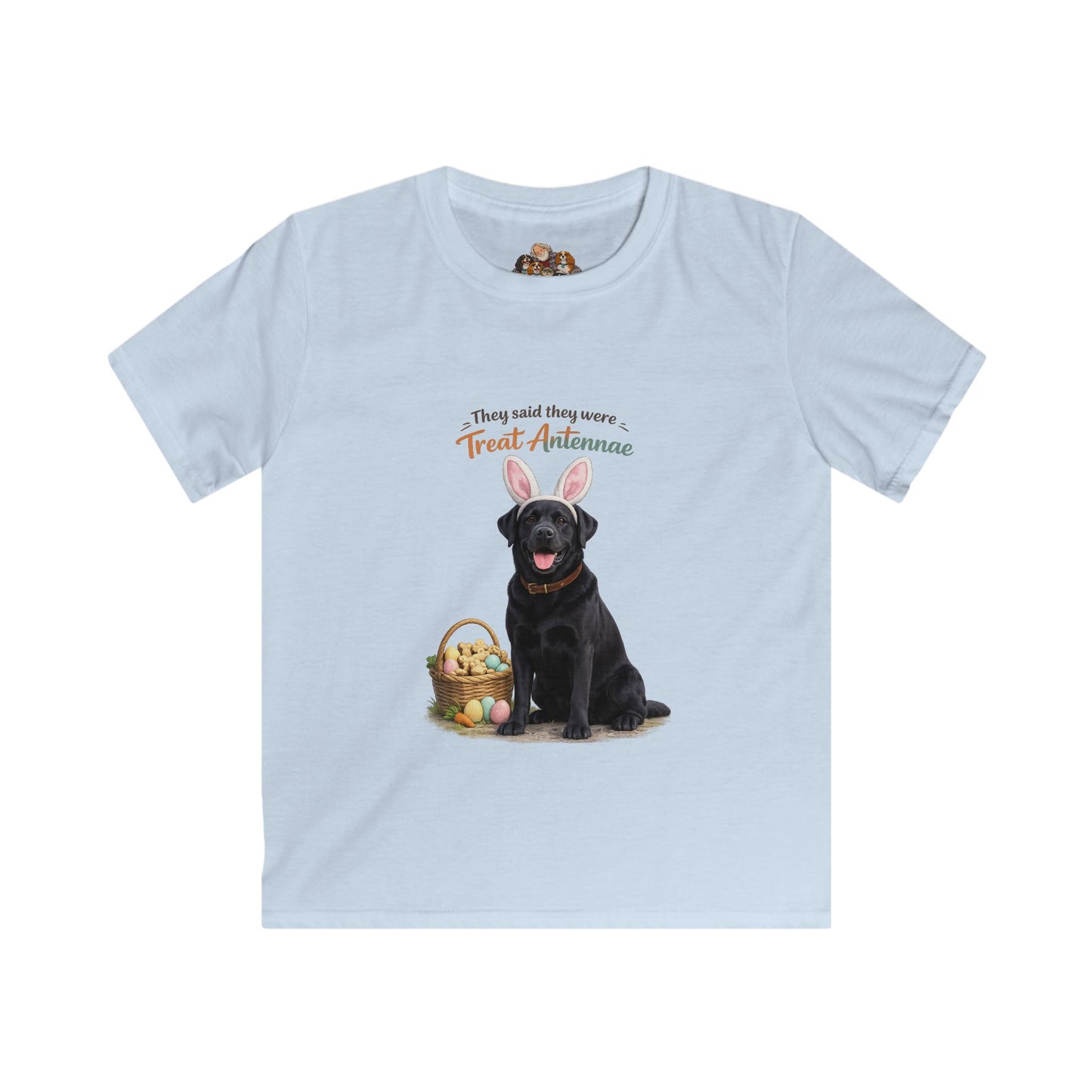 Black Lab Treat Antennae™ — Youth Dog Lover Tee