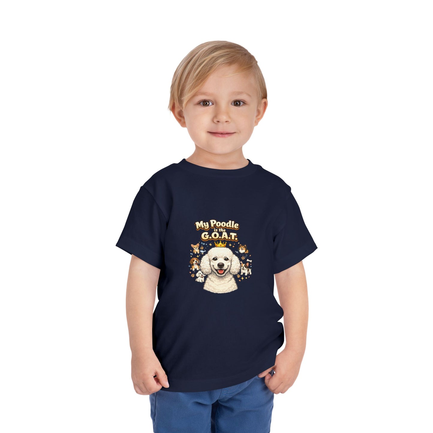 Let your toddler show their pride -- "My Poodle is the G.O.A.T." – Toddler T-Shirt