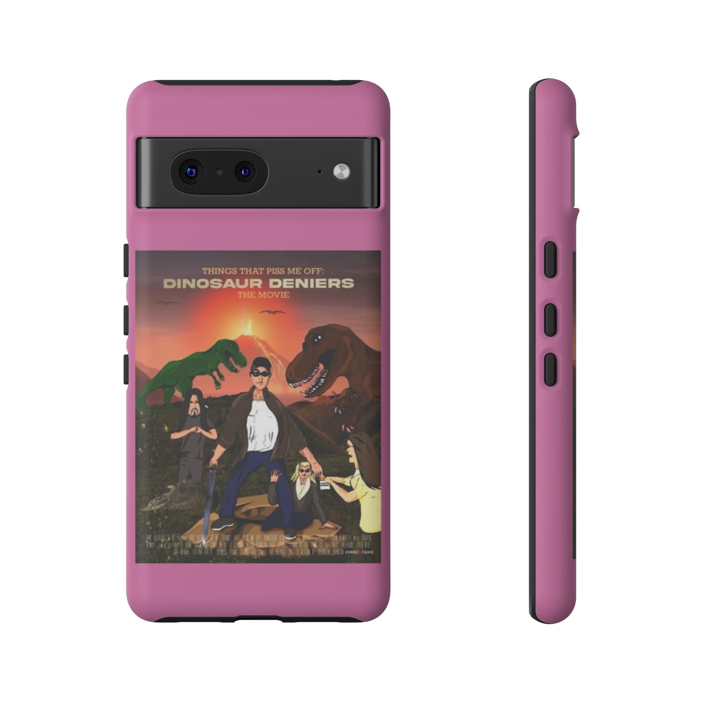 Dinosaur Deniers: The Movie Tough Phone Case (light pink)