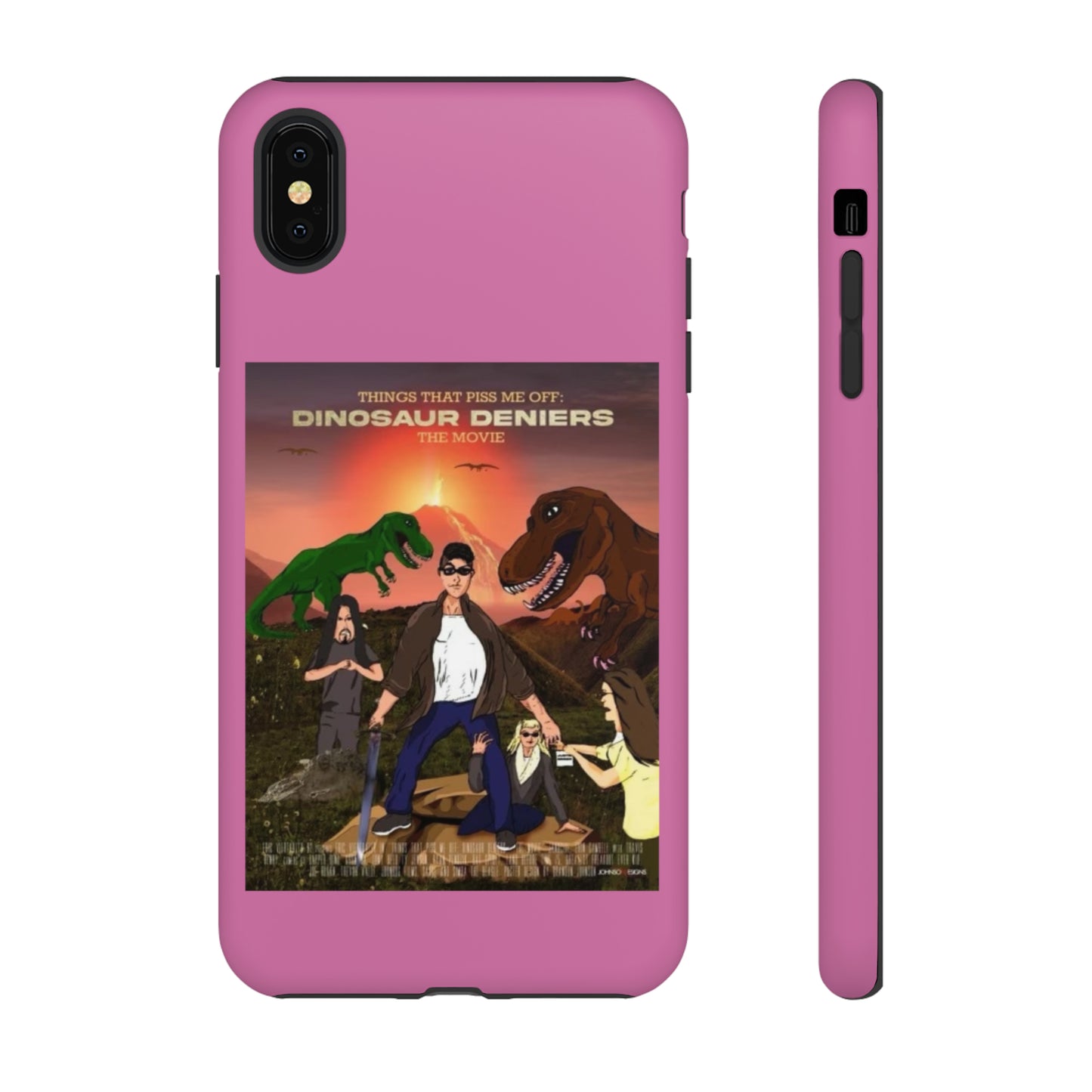 Dinosaur Deniers: The Movie Tough Phone Case (light pink)