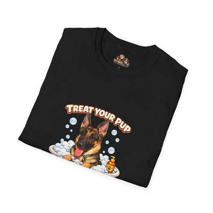 Bath Time Survivor – Personalized Dog Spa T-Shirt – Paw Spa Days Remembered
