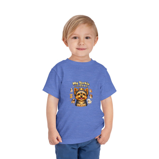 Let your toddler show their pride -- "My Yorkie is the G.O.A.T." – Toddler T-Shirt