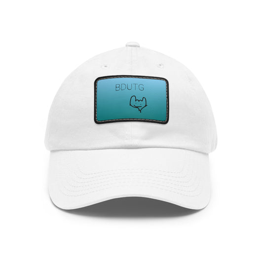 Bryan Delivers The Goods Dad Hat with Leather Patch (Rectangle)