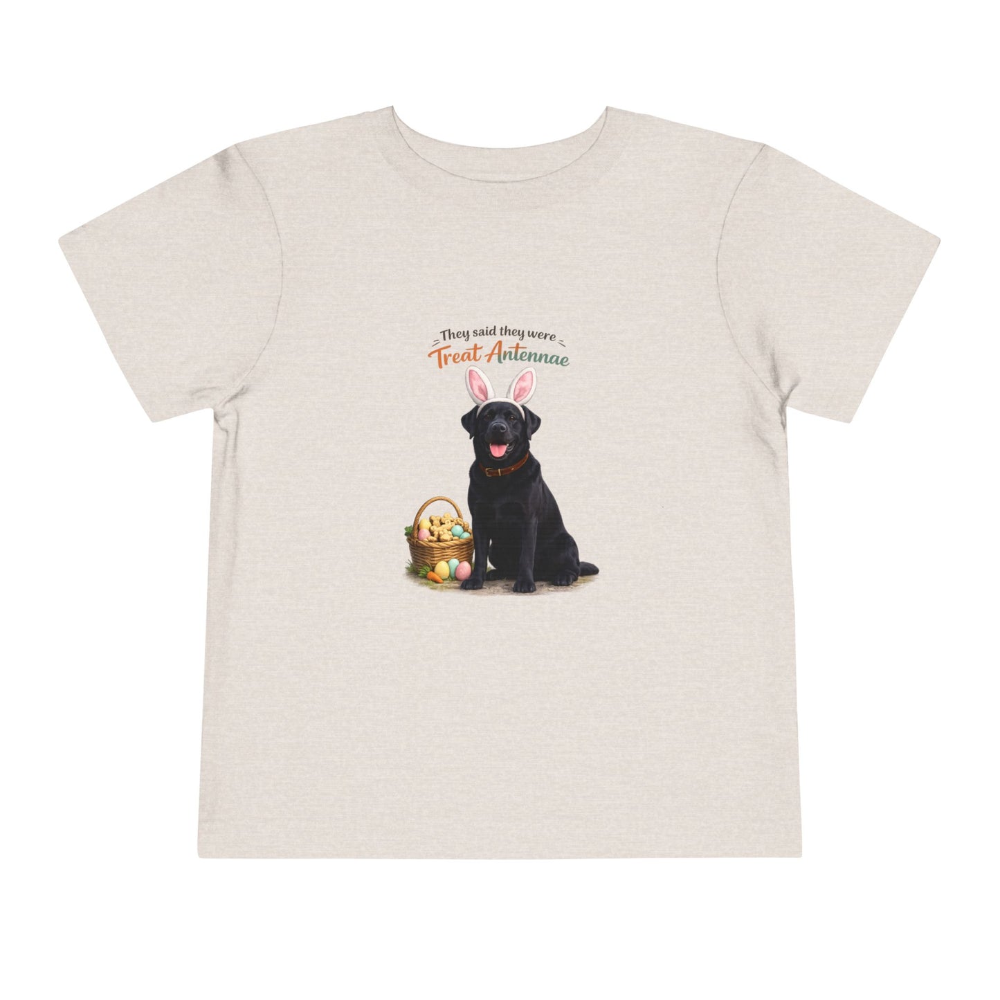 Black Lab Treat Antennae™ -- Toddler Dog Lover Tee