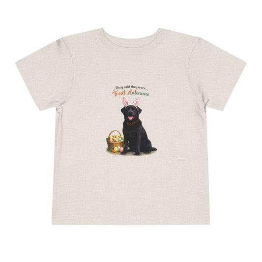 Black Lab Treat Antennae™ -- Toddler Dog Lover Tee