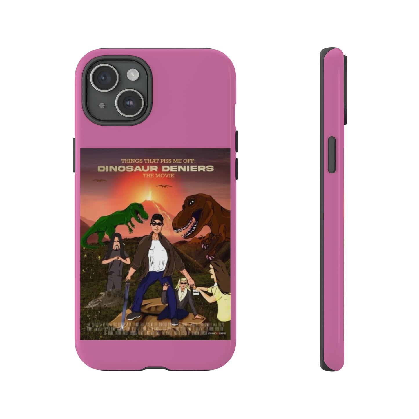 Dinosaur Deniers: The Movie Tough Phone Case (light pink)