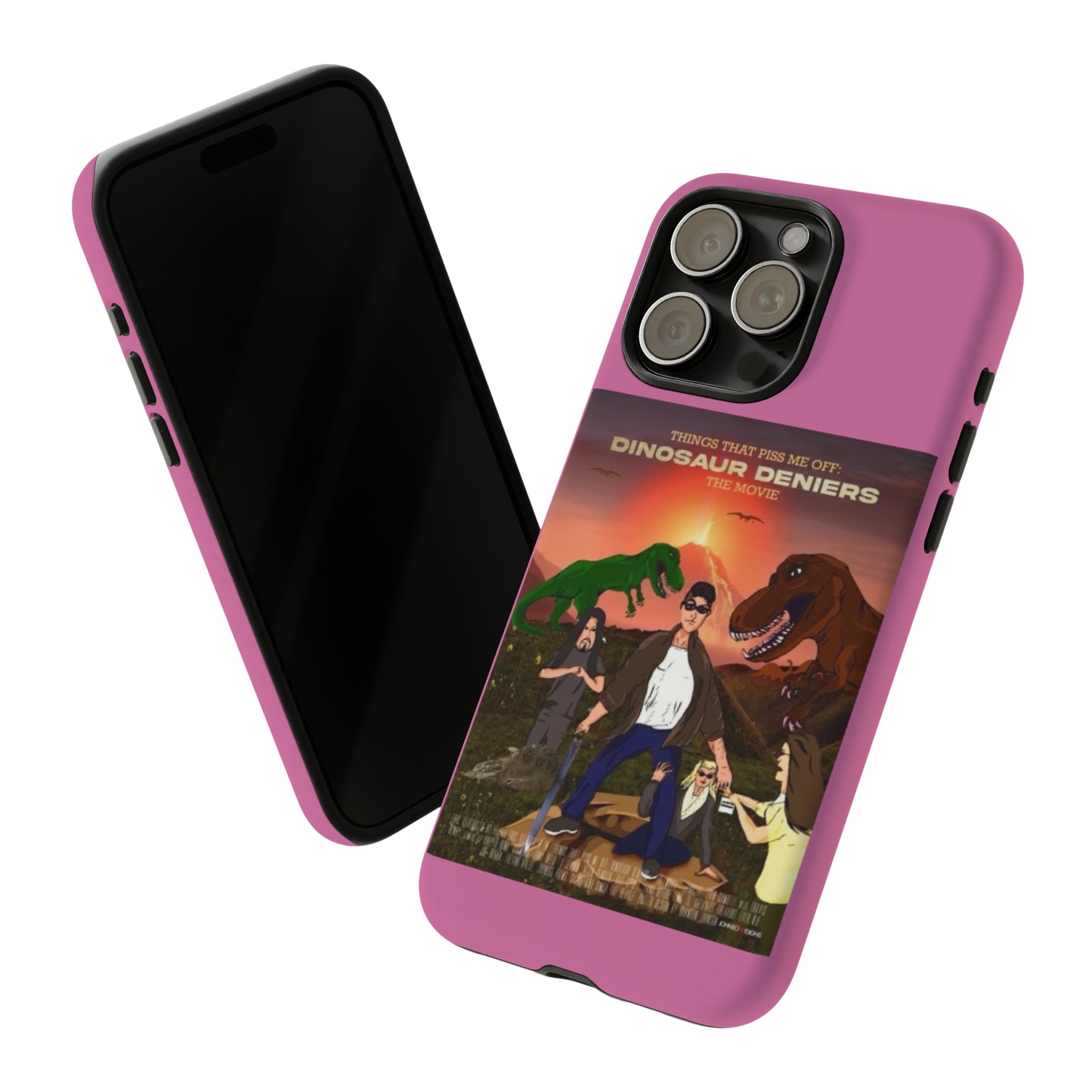 Dinosaur Deniers: The Movie Tough Phone Case (light pink)