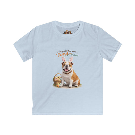 Bulldog Treat Antennae™ — Youth Dog Lover Tee