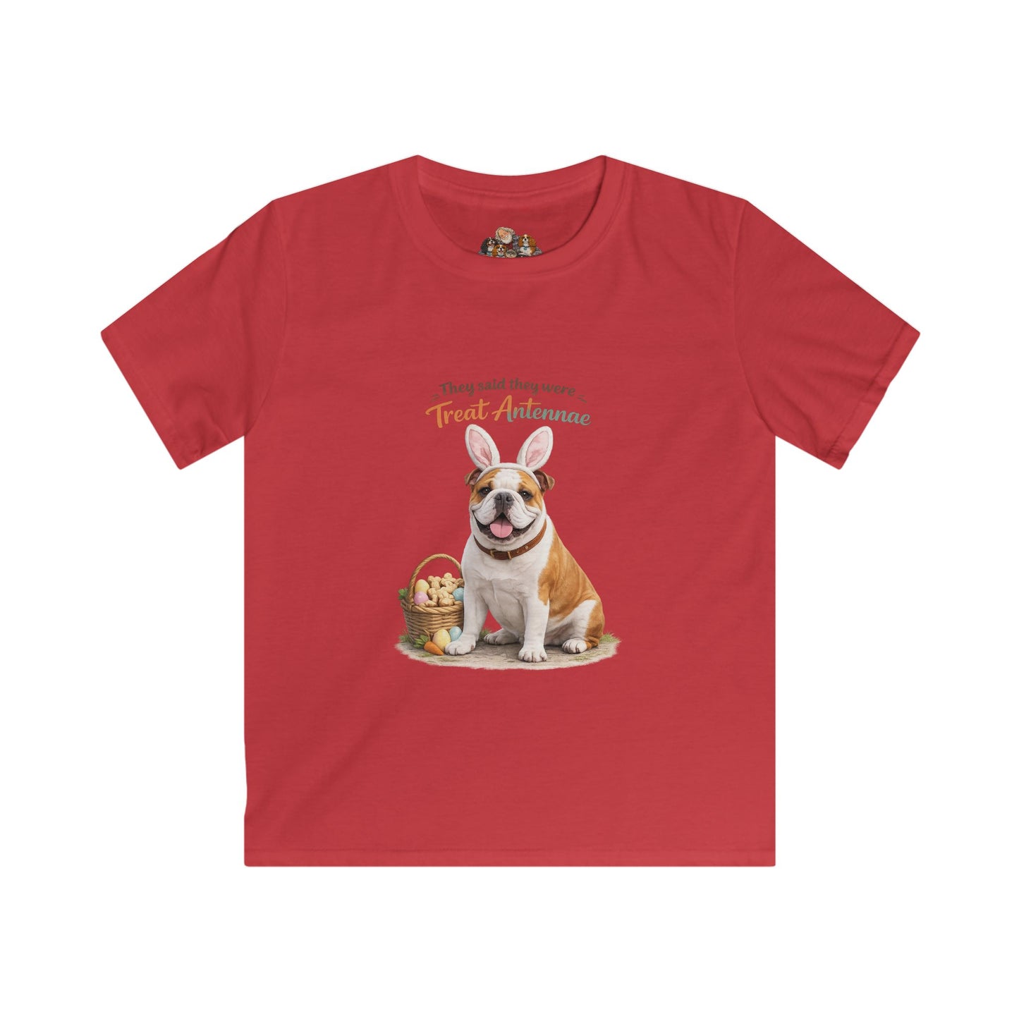 Bulldog Treat Antennae™ — Youth Dog Lover Tee